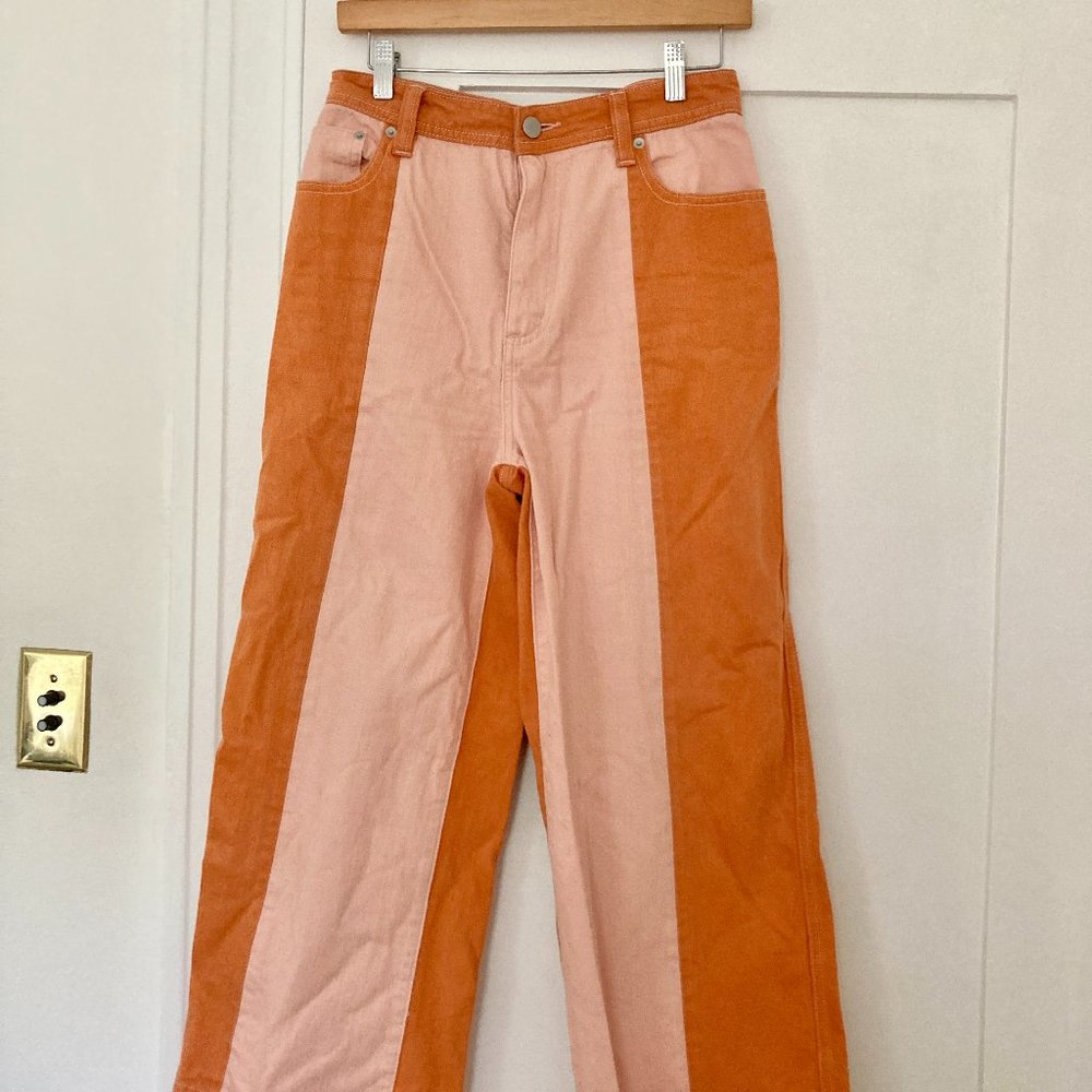 Gorman Genie contrast jean pink/orange size 10 (US size 6 or S/M)